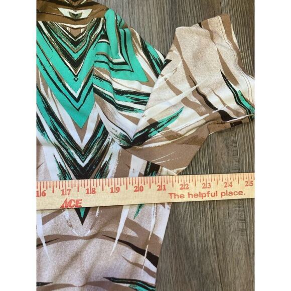 Chicos Tropical Floral Top Hawaiian Short Sleeve Side Tie Buckle 2 medium - Picture 9 of 10